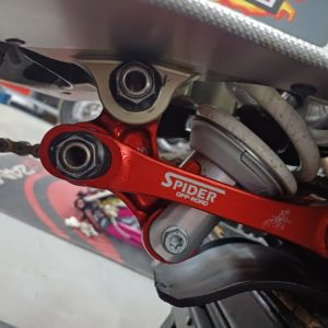 Spider offroad adjustable linkage for the KTm smr450 and Husqvarna FS450 supermoto bike